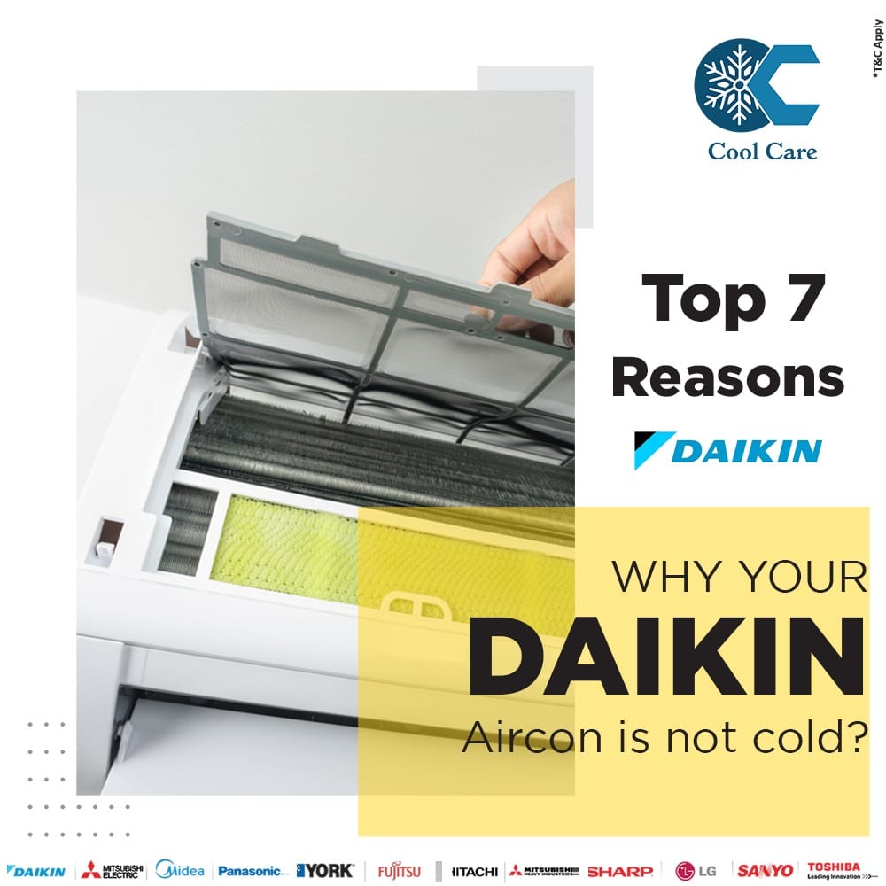 You are currently viewing Top 7 reasons why your Daikin aircon is not cold?