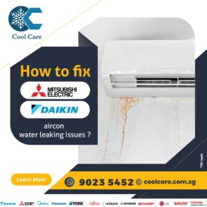 Read more about the article How to fix Mitsubishi & Daikin aircon water leaking issues?