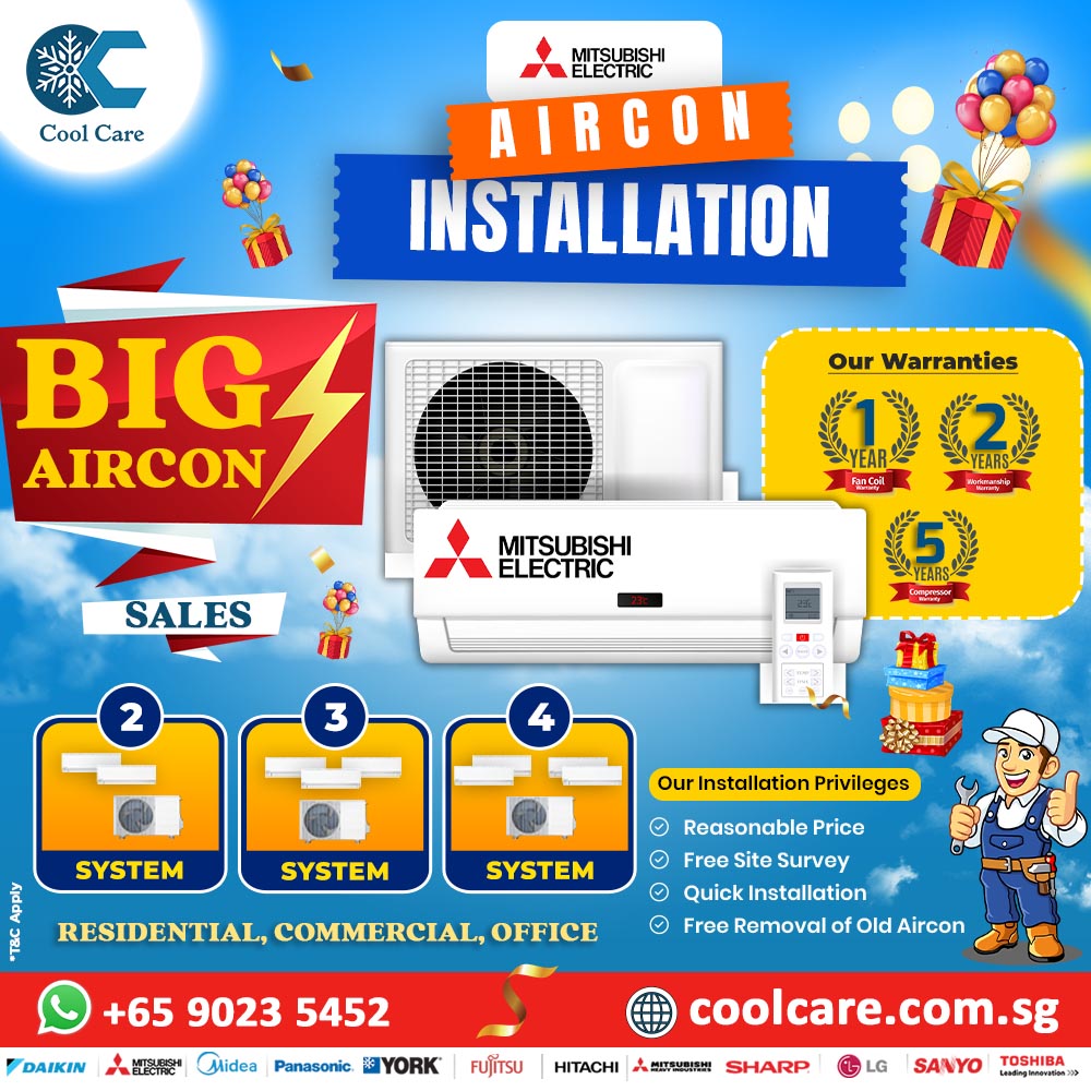 Mitsubishi electric aircon installation